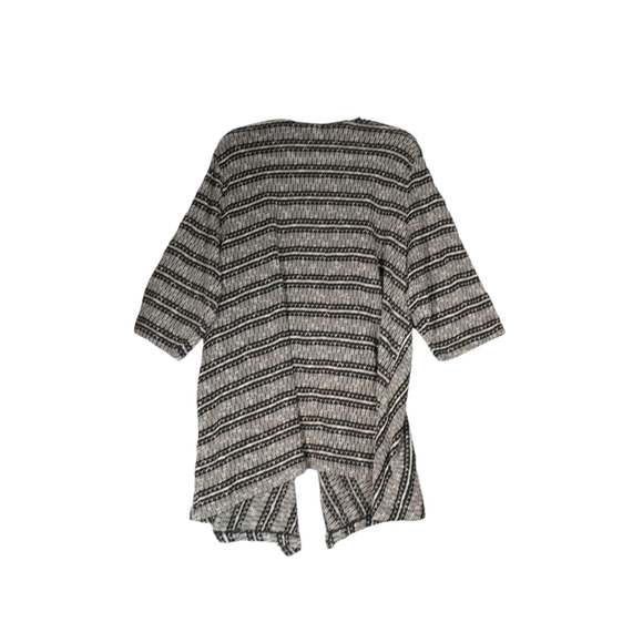 Catherines Cardigan Sweater Womens 2X Black Knit Cotton Blend 3/4 Sleeve Boho - Picture 8 of 10